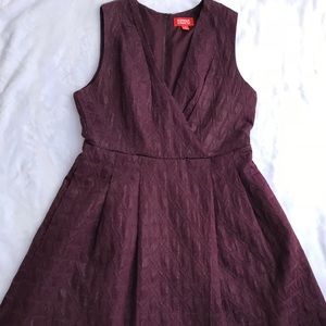 Plum Metallic Kirna Zabete Dress